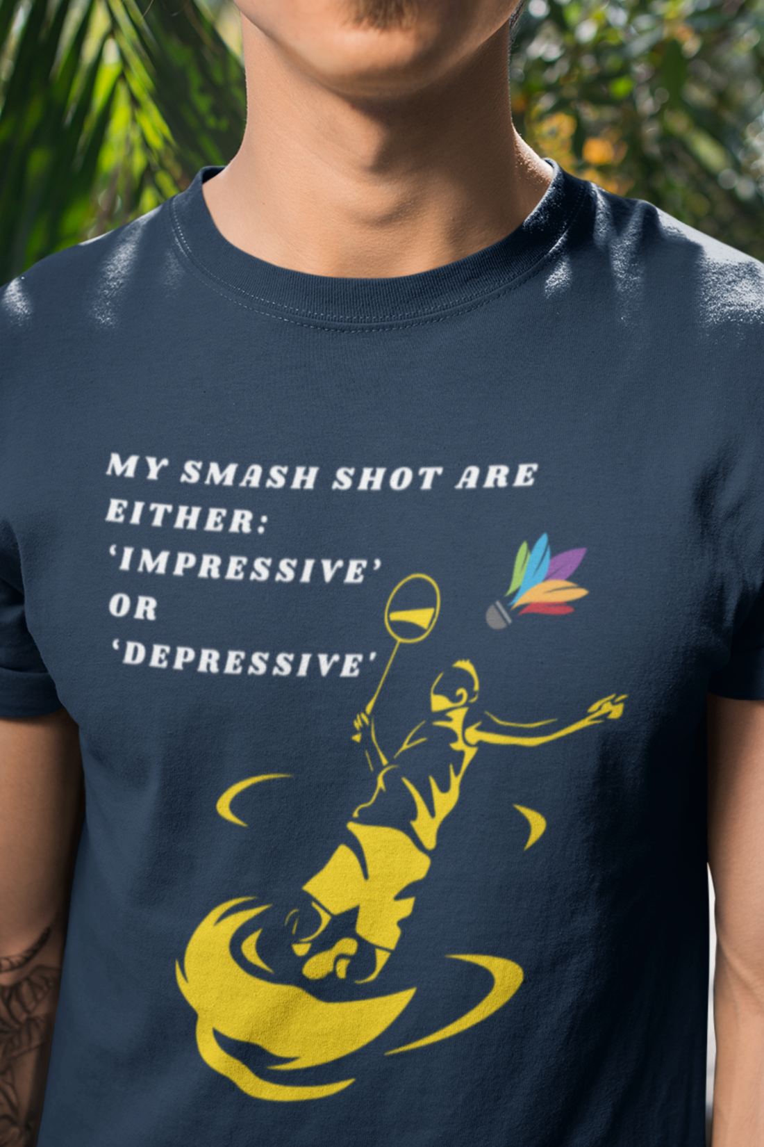 Round Neck Half Sleeves Tshirt in Impressive Depressive for Dark colors