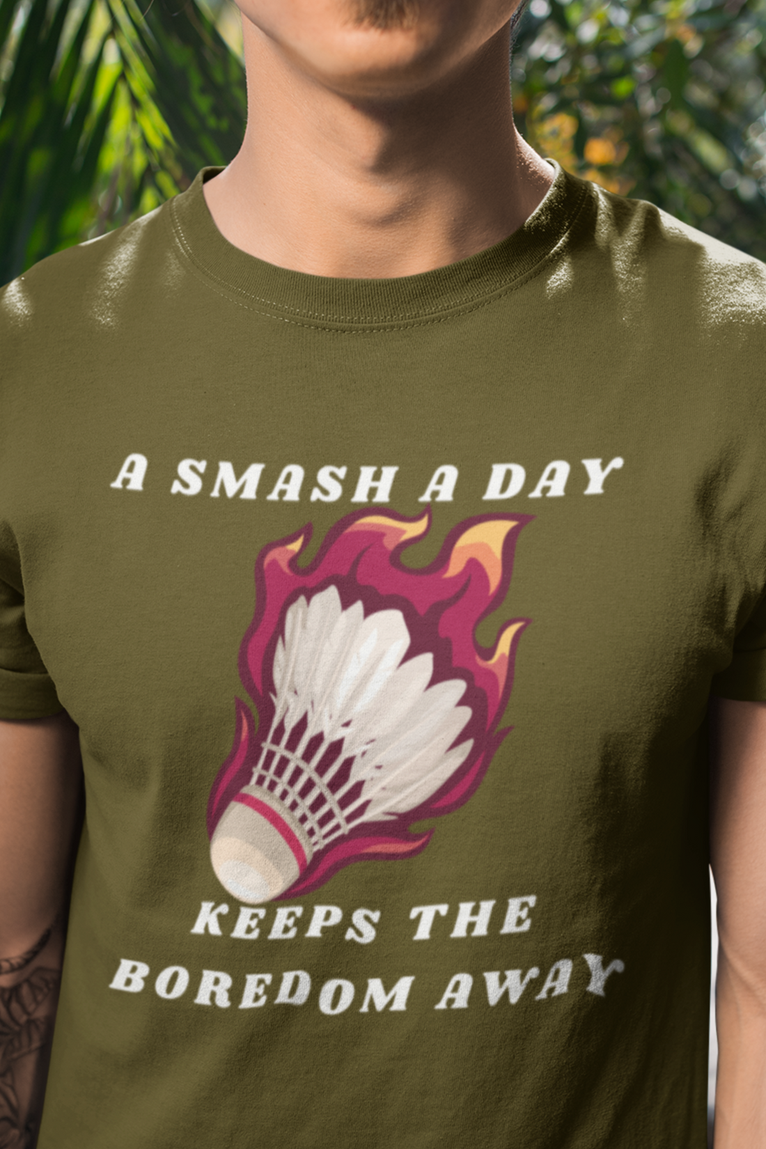 Round Neck Half Sleeves Tshirt in Smash a Day for Dark colors
