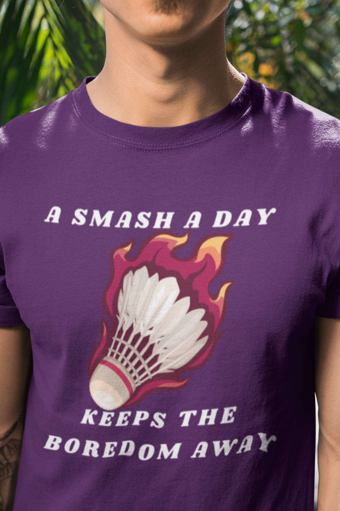 Round Neck Half Sleeves Tshirt in Smash a Day for Dark colors